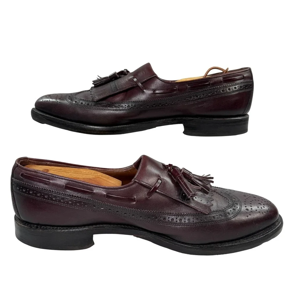 Allen Edmonds‎ Arlington Tassel Loafers Men's 9A Oxblood Burgundy Made USA 3777